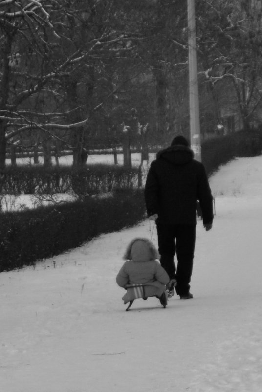 Папа и дочь в зимние каникулы - Alina Bondar