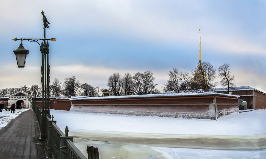 Петропавловская крепость Санкт Петербург зима