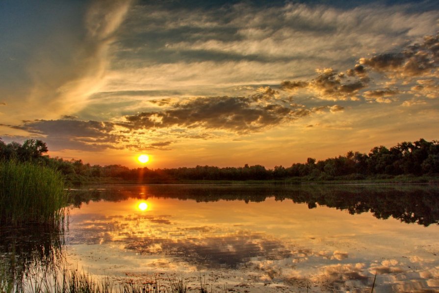 Закат на озере - Валерий Konstantinovich