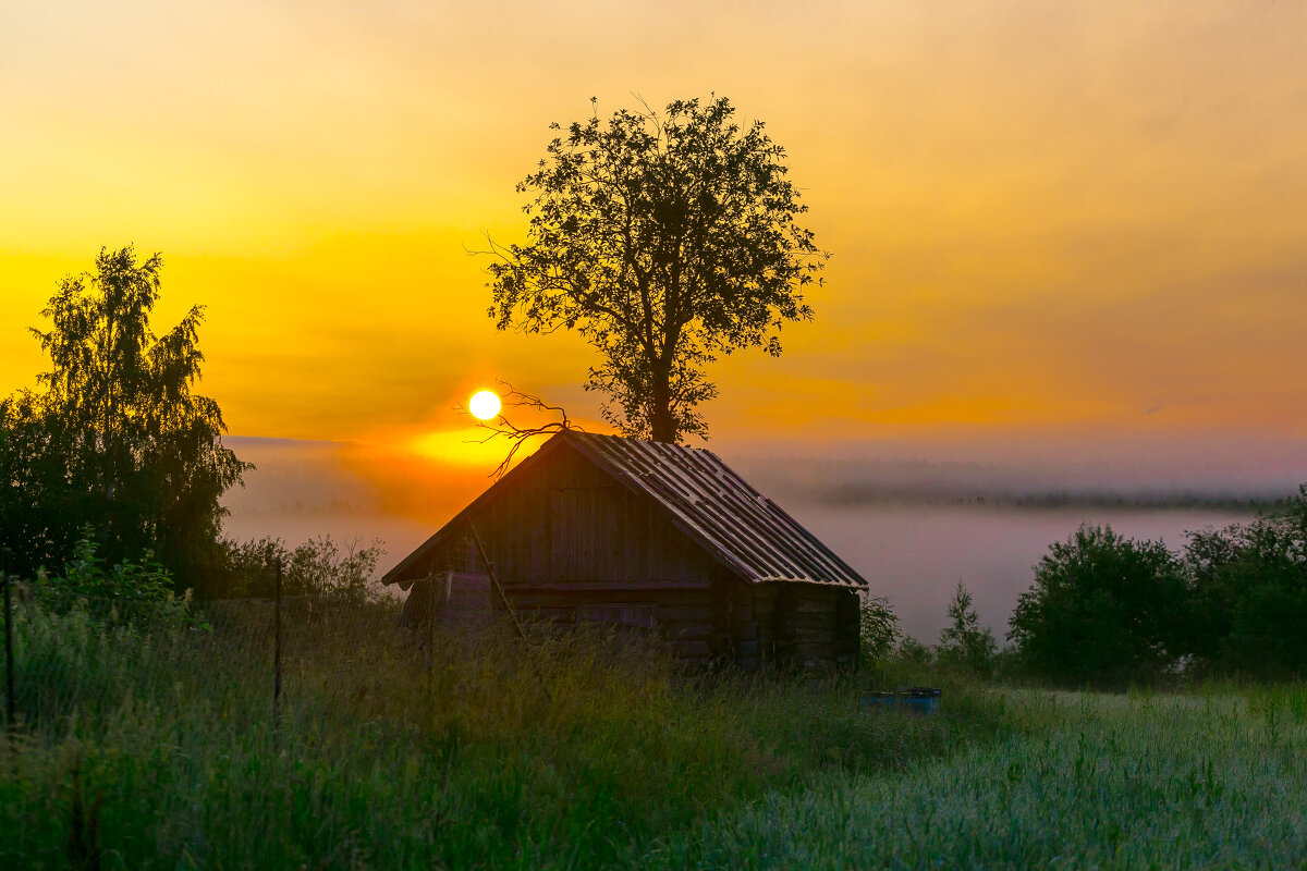 Рассвет в деревне