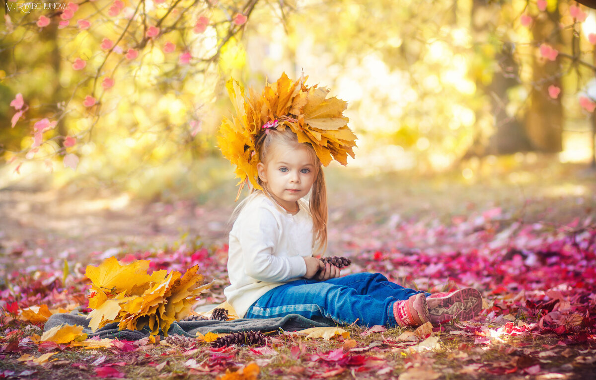 Осенняя детская фотография - Виктория Рябчунова