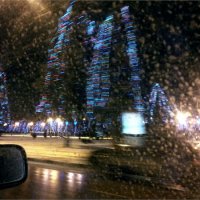 новогодний город за окном машины :: Аня Вертянкина