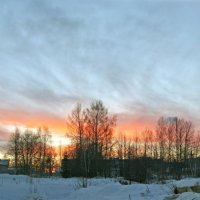 Закат в морозный день... :: Надежда Шемякина