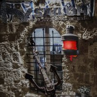 Фонарь в старом порту-порт Тель Авив Яффо :: Shmual & Vika Retro
