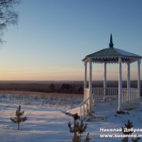 зимним вечером в беседке :: Николай Добровольский