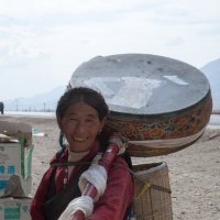 Тибет в лицах. Женщина с ритуальным барабаном Нга. :: Kseniya 