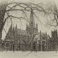 Нидаросский собор в Тронхейме. Зима. :: Сергей Сидоренков 