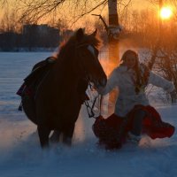 По снежку в лучах солнышка... :: Диана 