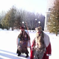 у новогодней ёлки в Березинском заповеднике :: Galina 