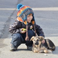 Мальчик и щенок :: Игорь Слободчиков 