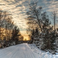 Зимняя дорога на закате :: toto44 *
