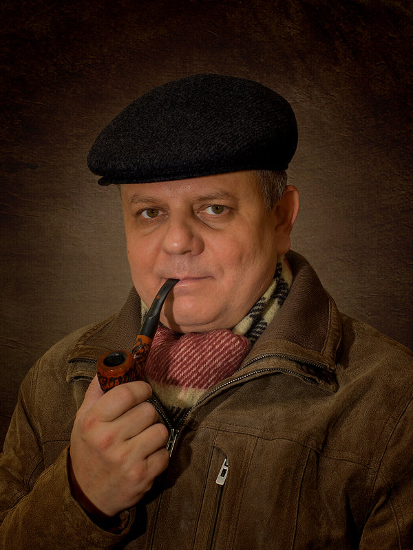 Автопортрет с трубкой - Владимир Бегляров