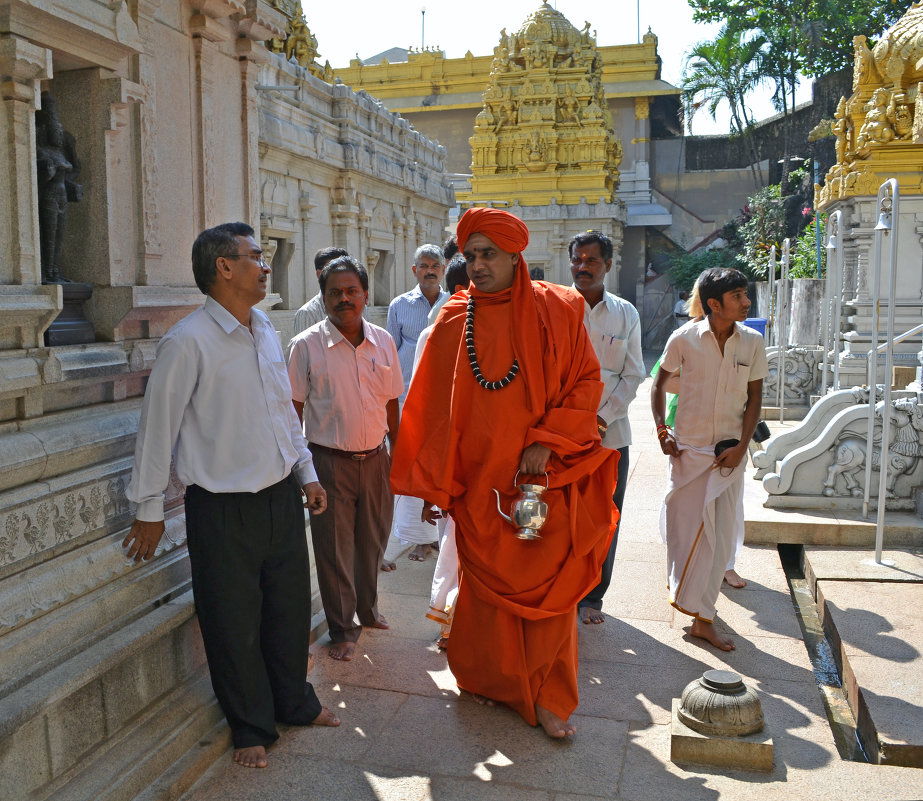 2012 год. Индия. Свами монах, который приглашен для совершения пуджи. Он Шайва - поклоняется Шиве - Владимир Шибинский
