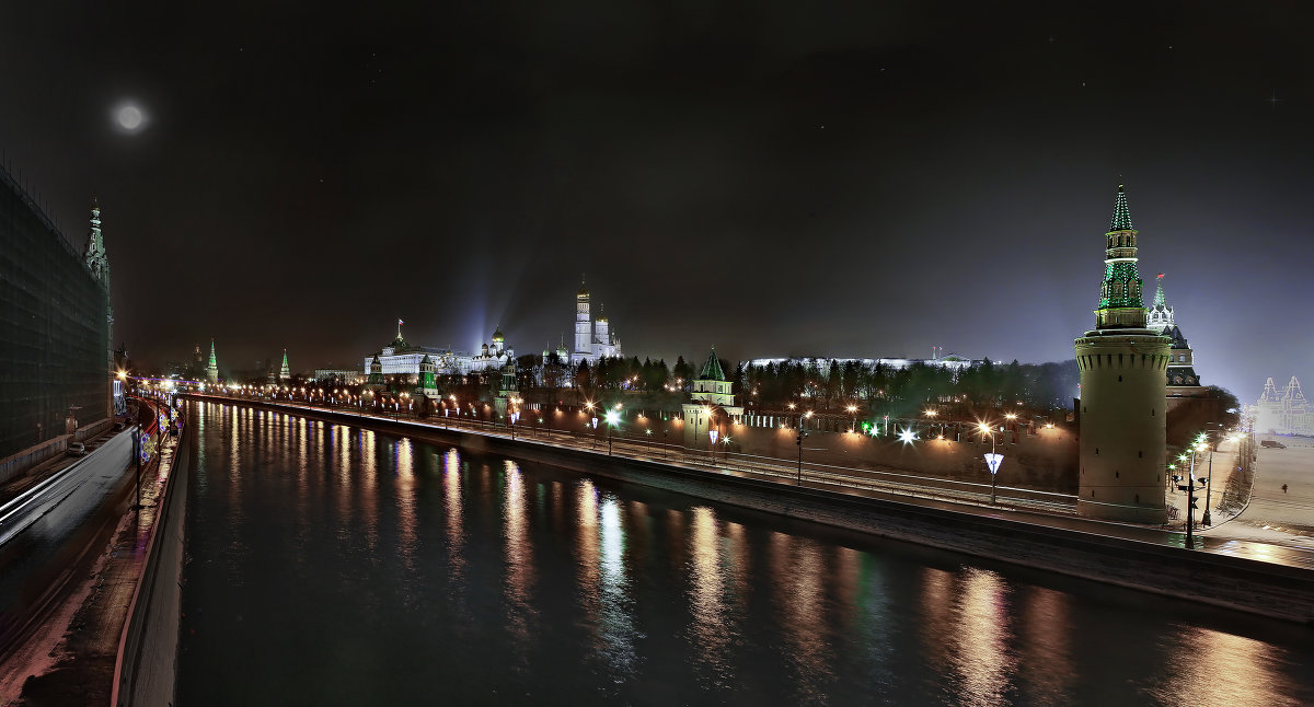 моя Столица ночная Москва(вид на Кремль с Москворецкого моста) - юрий макаров