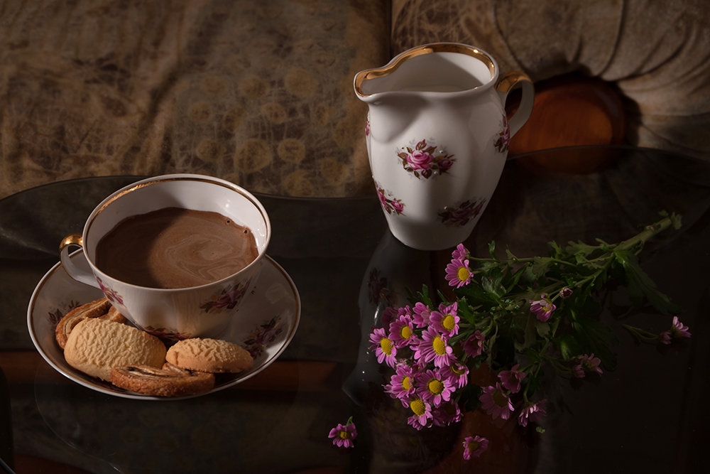 утренний кофе со сливками и хризантемой - Наталья Калягина