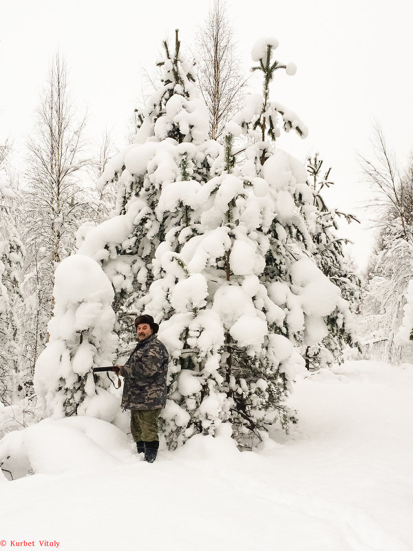 Охотник в зимнем лесу - Vitaly Kurbet