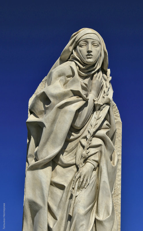 Рим, Святая Екатерина Сиенская, скульптура у замка Святого Ангела - Татьяна Нестерова