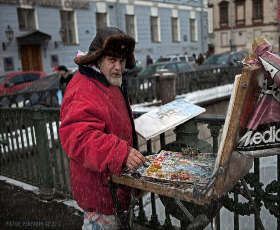 Питерский уличный художник - Виктор Перякин