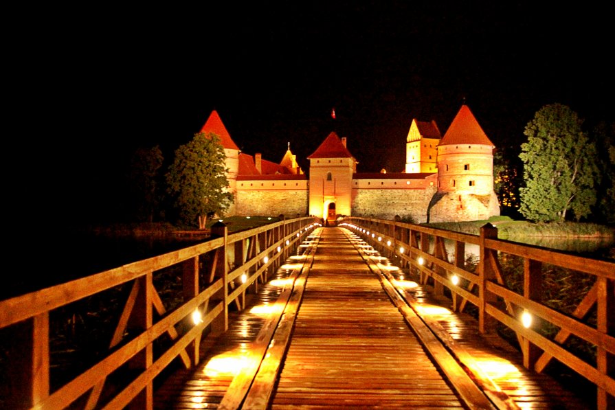 Тракайский замок ночью - Angelica Po