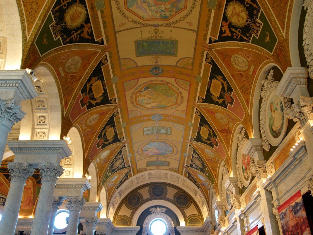 Потолок Библиотеки Конгресса в Вашингтоне - Vadim Raskin