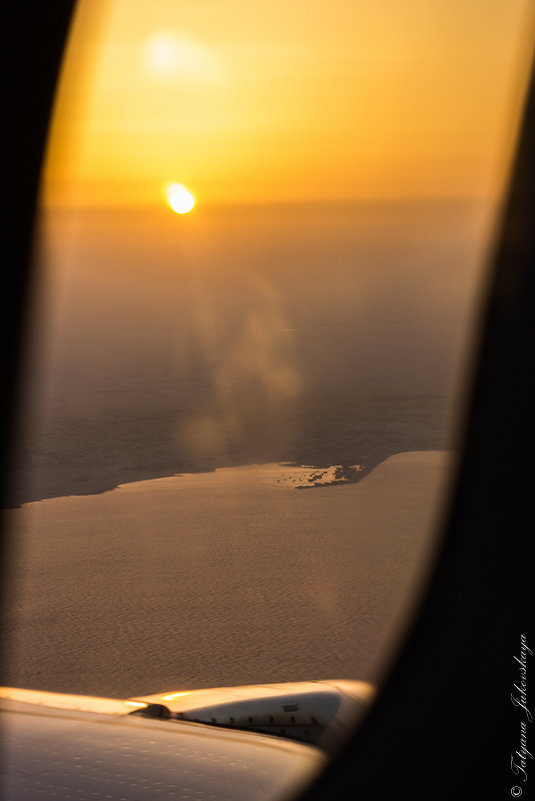Закат. Вид с окна самолета - Татьяна Жуковская