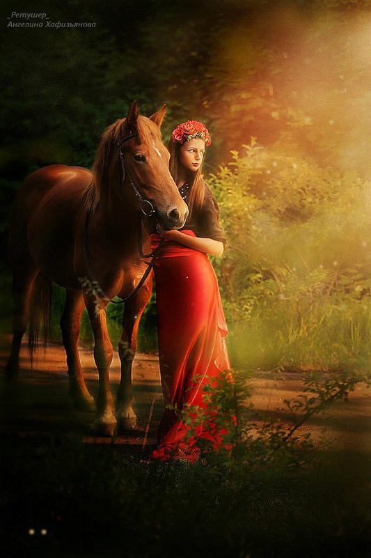 девушка и конь - Ангелина Хафизьянова