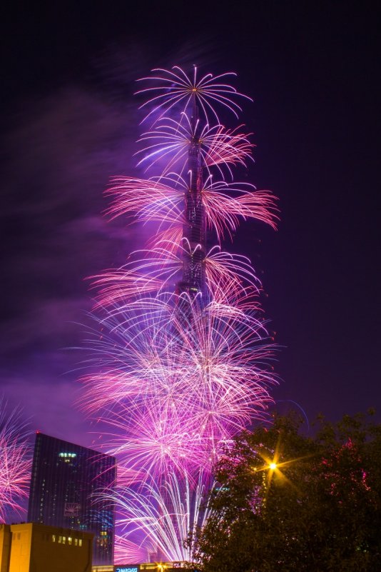 Dubai - Burj Khalifa - Fireworks - Alex Okhotnikov