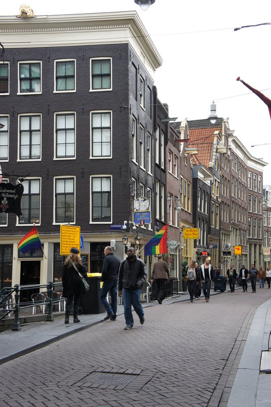 Радужный флаг ЛГБТ-сообщества повсюду в Амстердаме - Елена Павлова (Смолова)