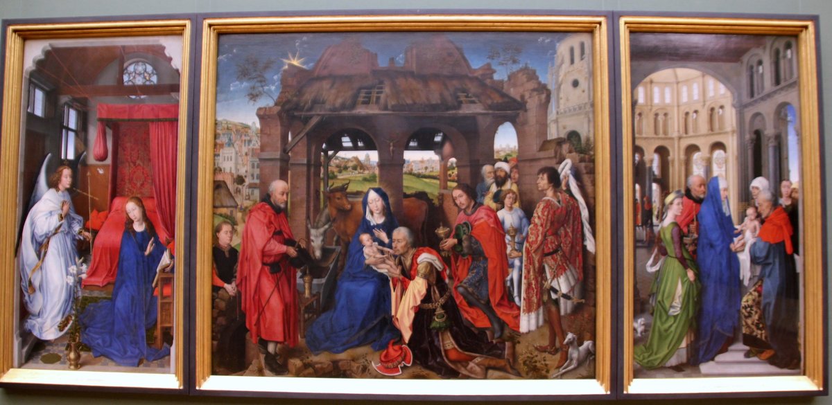 "Columba-Altar" Rogier van der Weyden, um 1455, Старая Пинакотека, Мюнхен,Рогир ван дер Ве - Olga 