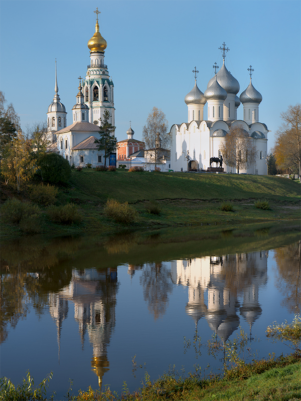 Вид на Соборную горку с левого берега реки Вологды - Анатолий Тимофеев