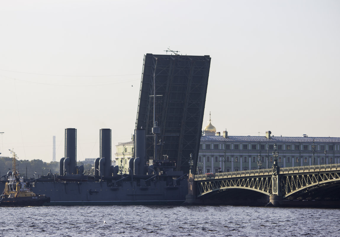 Аврора проходит разведенный Троицкий мост - Sergey Lebedev