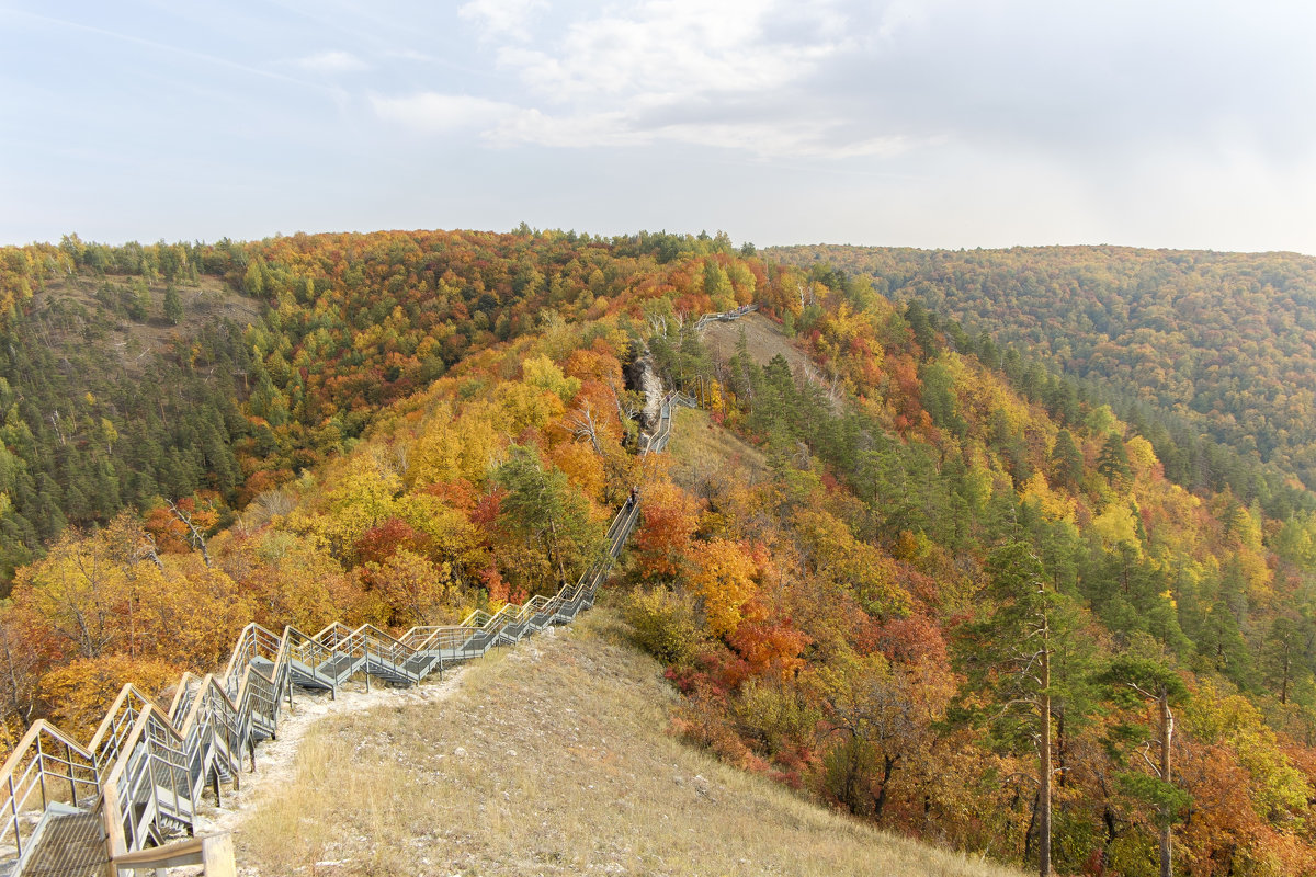 Самарская лука гора Стрельная осенью