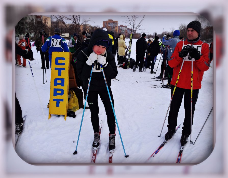 соревнования по лыжам - Оля Сердюкова
