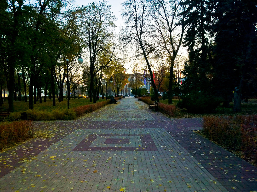 Кольцовский сквер, поздний вечер 15 октября 2014 г. - Владимир Нев