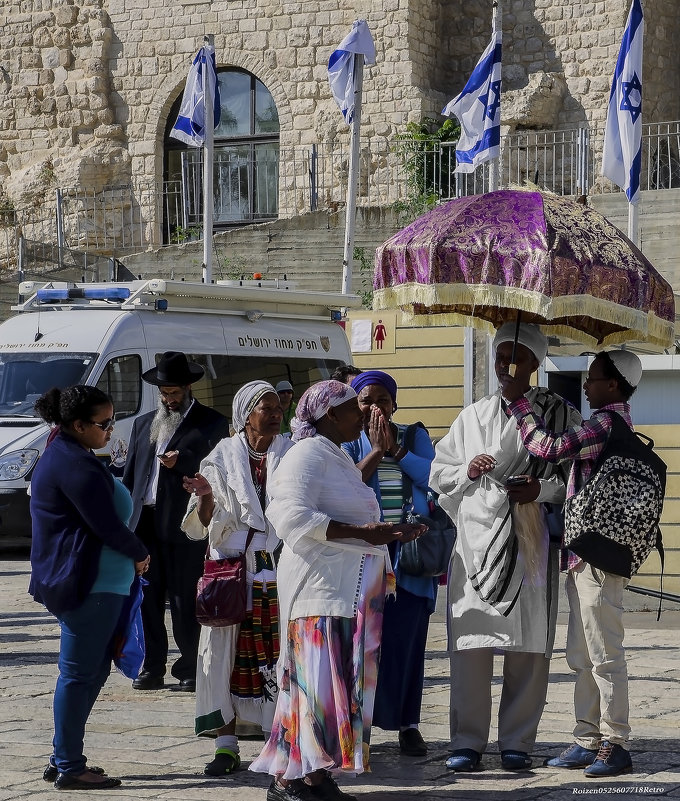 Эфиопские евреи у стены плача«Израиль, всё о религии...» - Shmual & Vika Retro