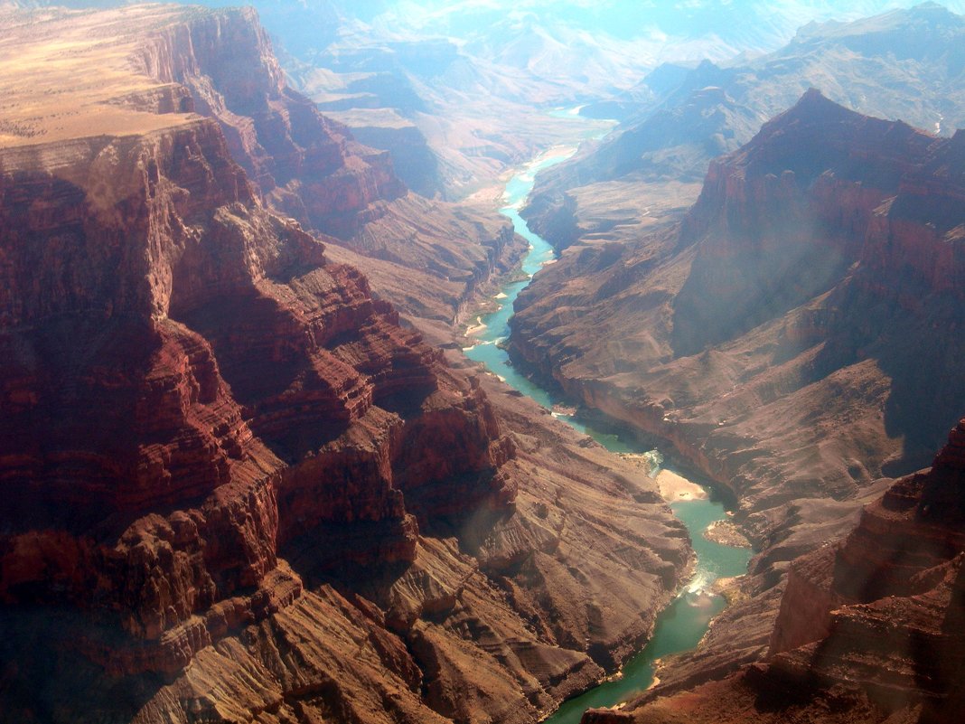 Гранд-каньон. Река Колорадо из окна вертолёта. - Владимир Смольников