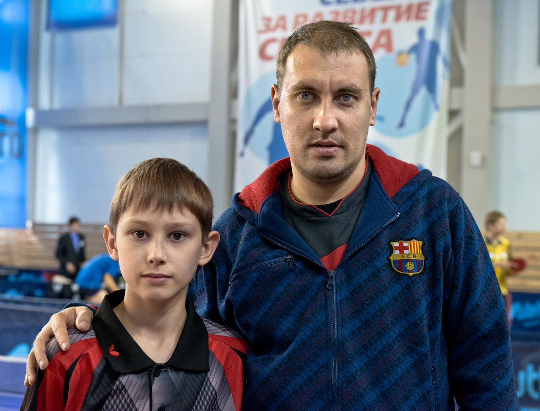 Тренер и будущий чемпион по настольному теннису - Алёна Михеева