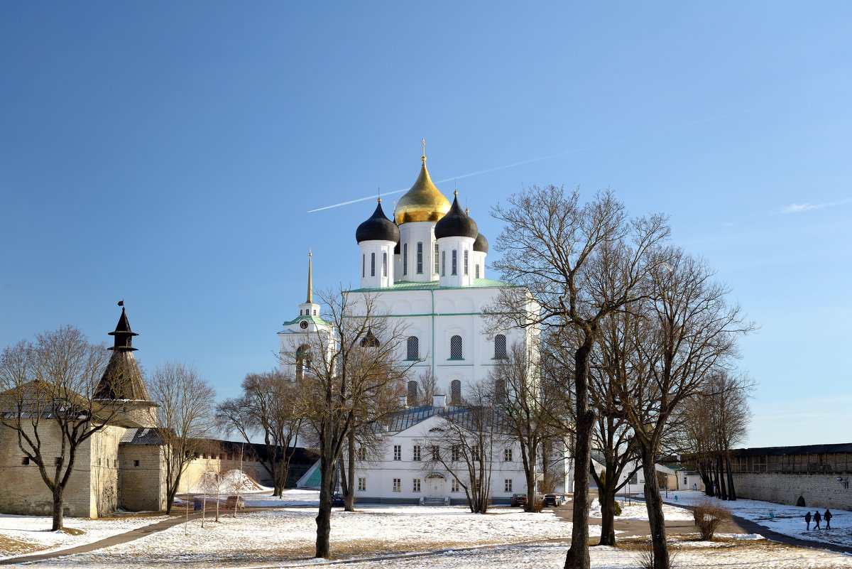 Псков Кремль и Троицкий собор фото