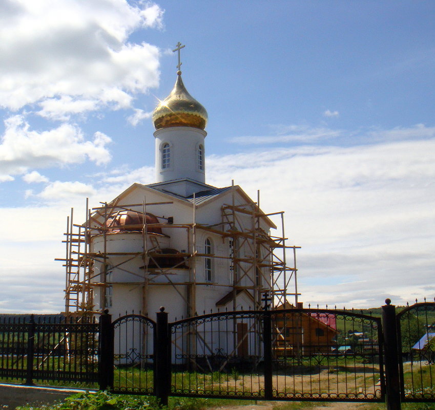 Строительство храма в деревне Висим. - Елизавета Успенская