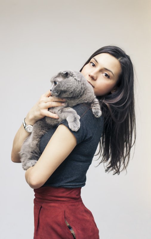 девушка с котом - Екатерина Елагина