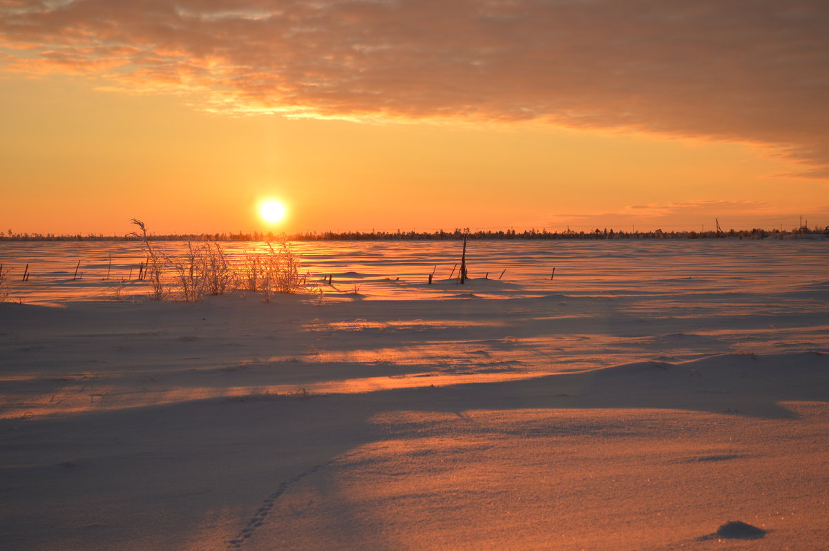 зимнее озеро восход - Виталий Макаров