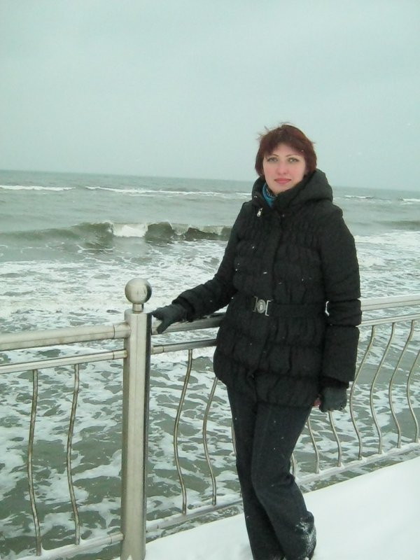Моя дочь зимой на Балтийскоя море - Наталья Новицкая
