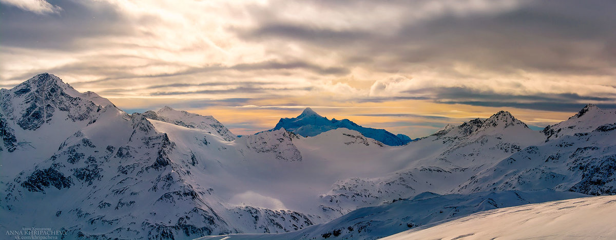 Эльбрус панорама с Чегета