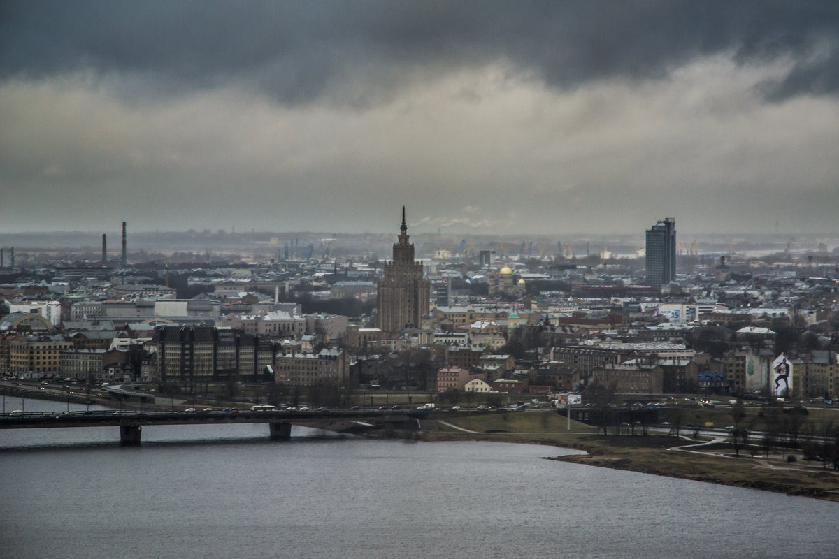 Рига, Старый город. Вид из ТВ башни - Jevgenija St