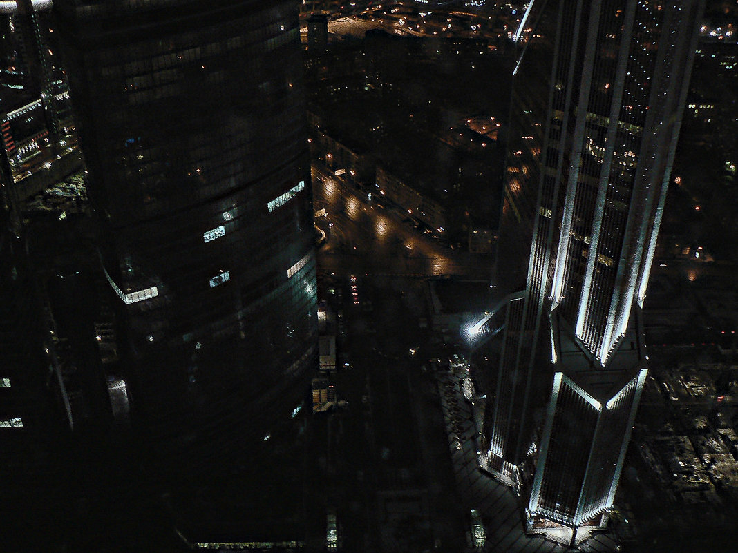 Москва-Сити. Вид с 58 этажа смотровой площадки на ночной город. - Екатерина Артамонова