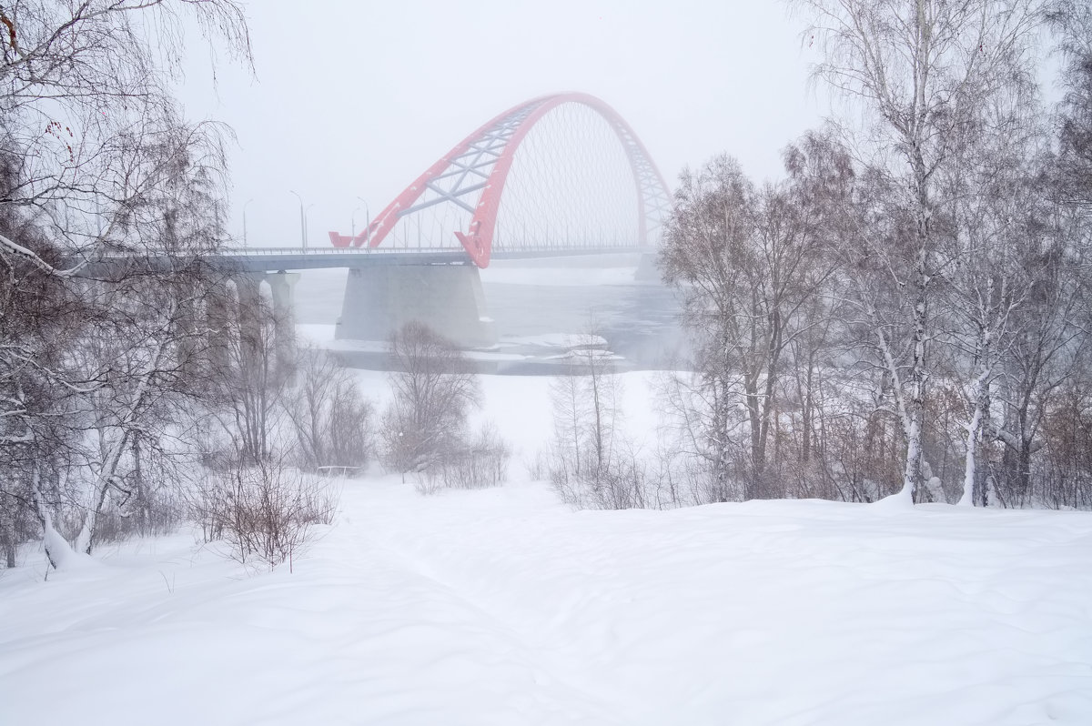 Мост над Обью в снегопад - Владимир Бондарев