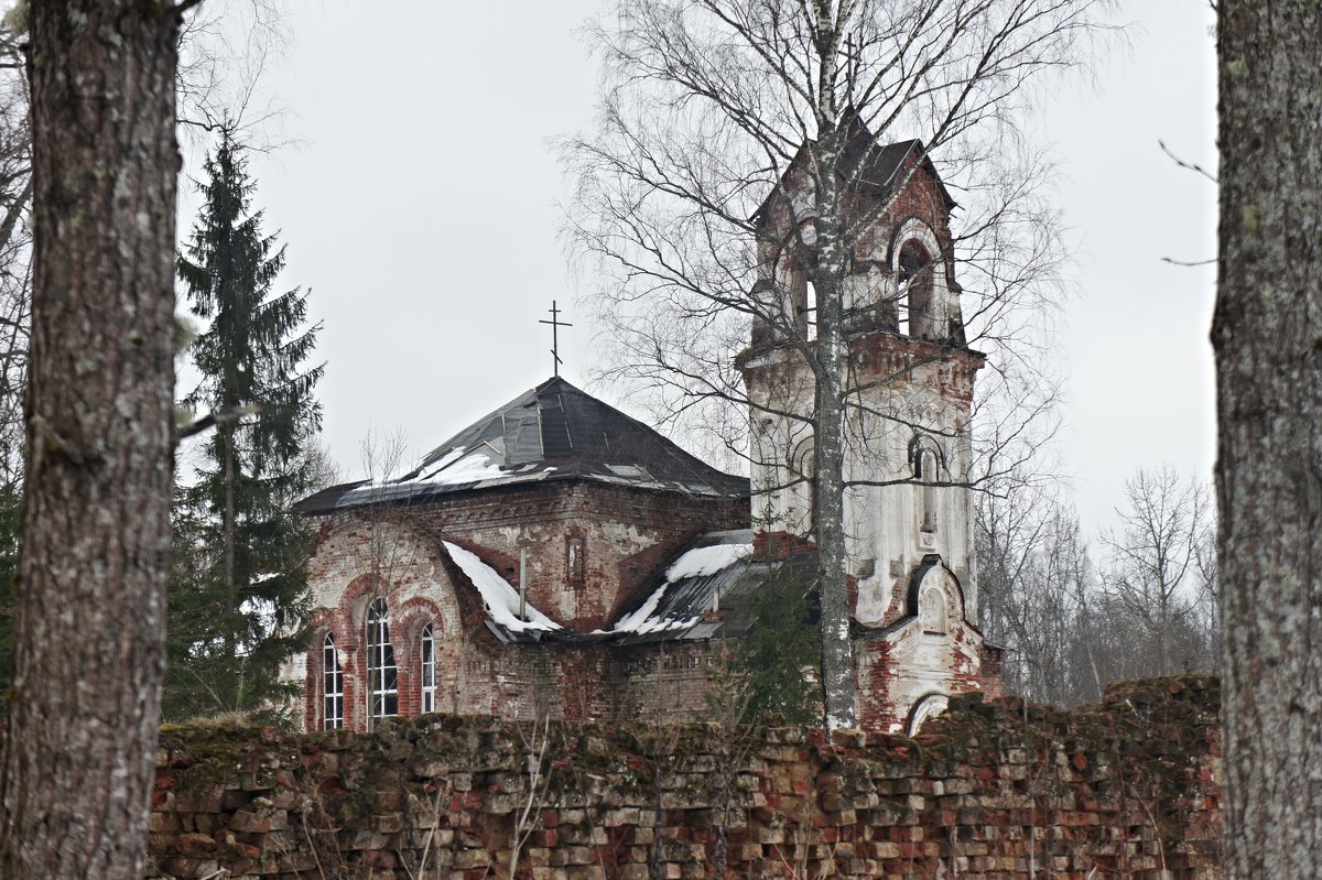 Стена Реконьского монастыря. За стеной кладбище и Покровская церковь - Елена Павлова (Смолова)