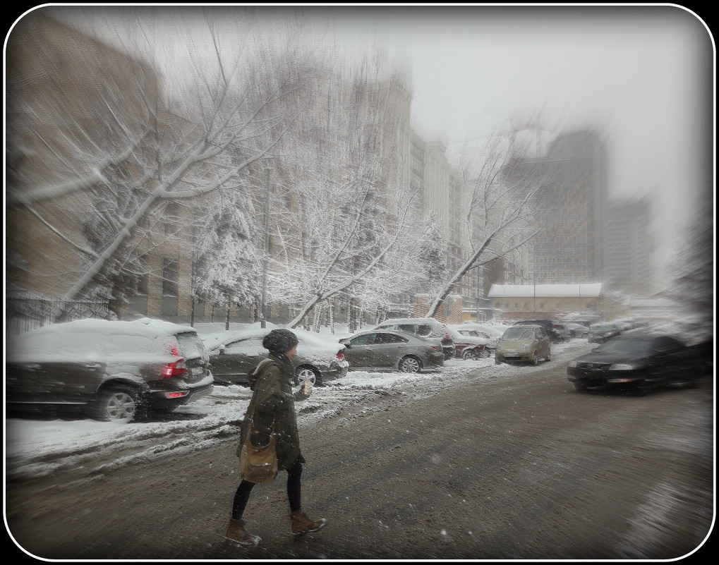 Мартовский снегопад в Москве - Евгений Жиляев