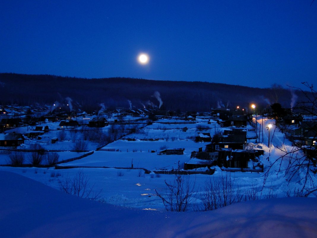 Зимняя ночь на Урале