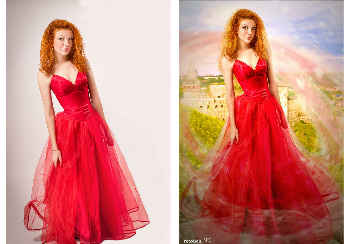 принцесса у замка (до и после) - Veronika G